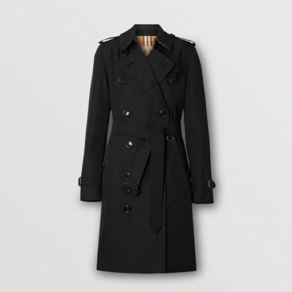 Burberry black sandrigham trench- medium length. - Picture 3 of 13